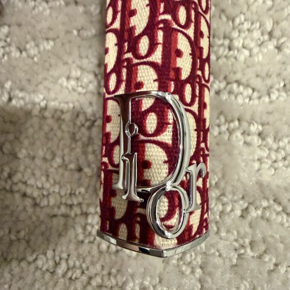 New Dior Burgundy Oblique Dior addict lip case - Picture 7 of 7